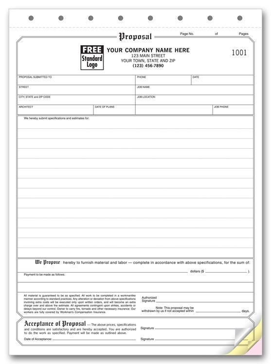 Triplicate Agreements and Proposal Forms