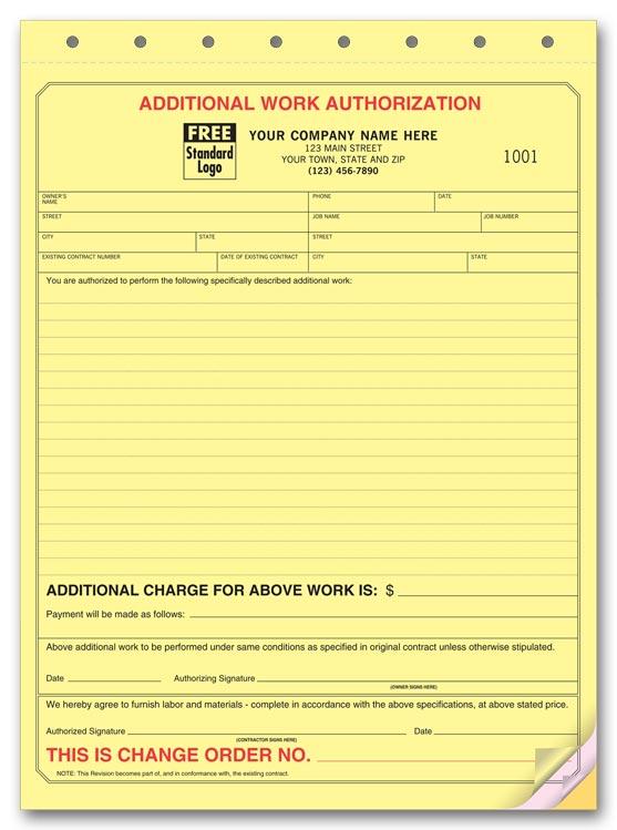 Lined Authorization Business Forms