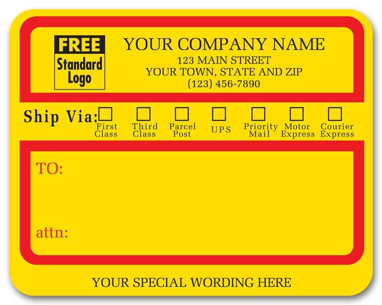 Jumbo Ship Via Padded Labels