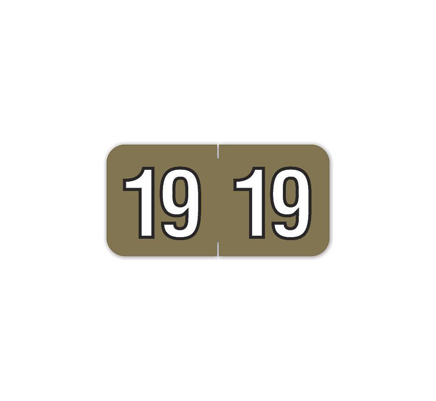 2019 Barkley End Tab Compatible Year Label Rolls Gold