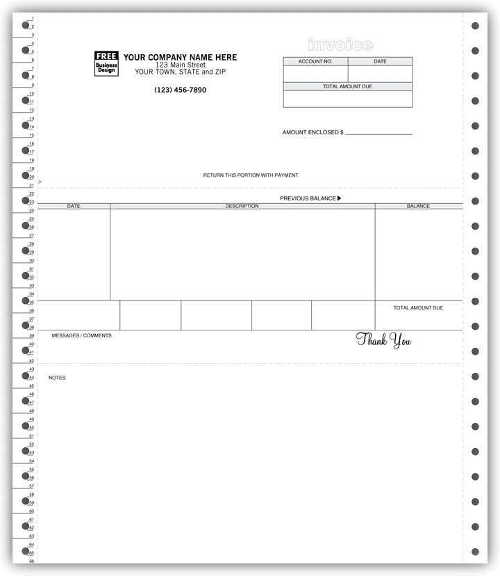 Classic Continuous Invoices