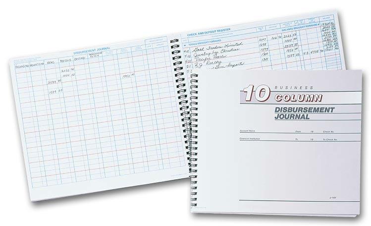 Disbursement Journal - 10 Columns
