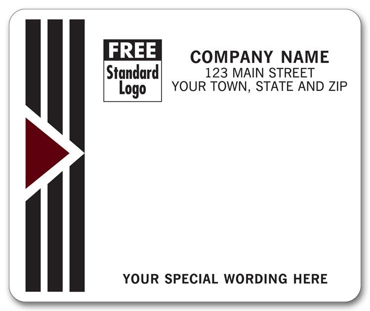 Black and White Imprinted Mailing Labels