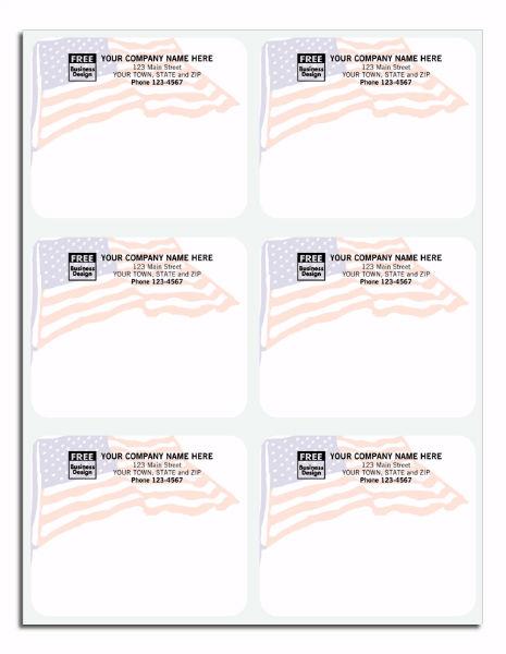 Laser Labels with American Flag