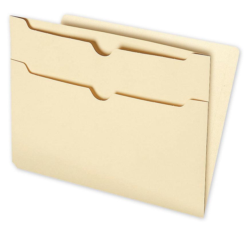 End-Tab Folders With Two Pockets On Back, 11pt