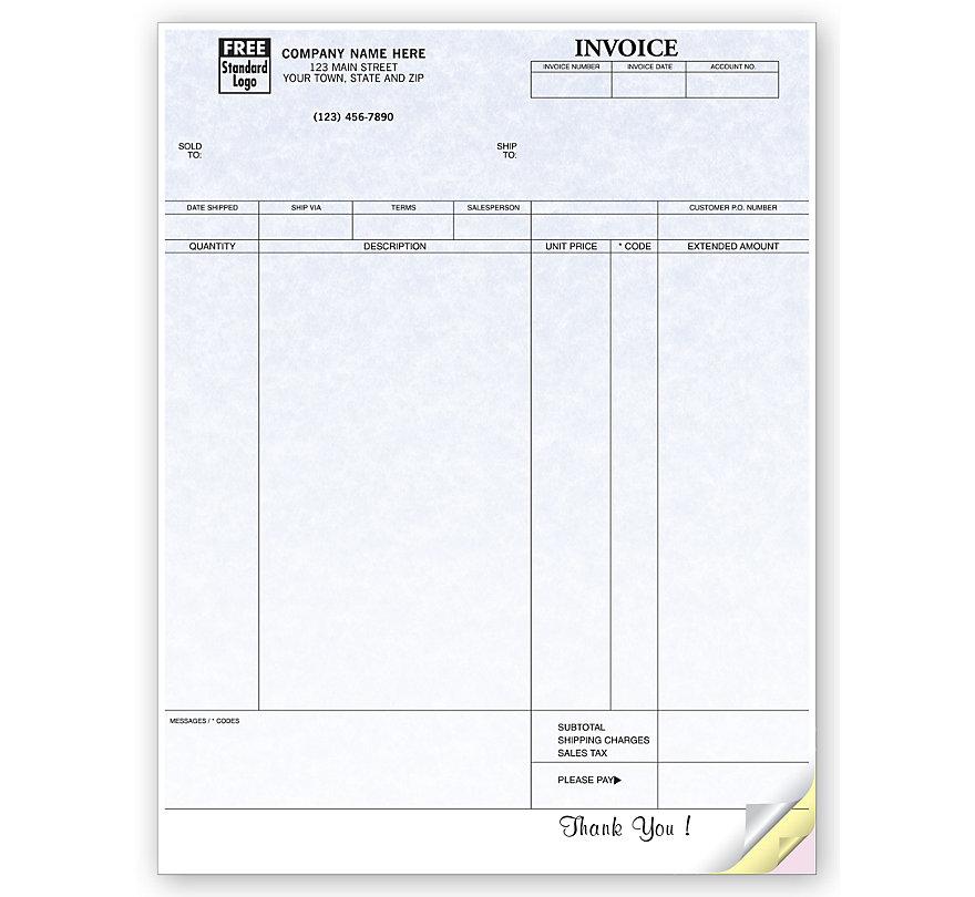 Invoices, Laser, Parchment