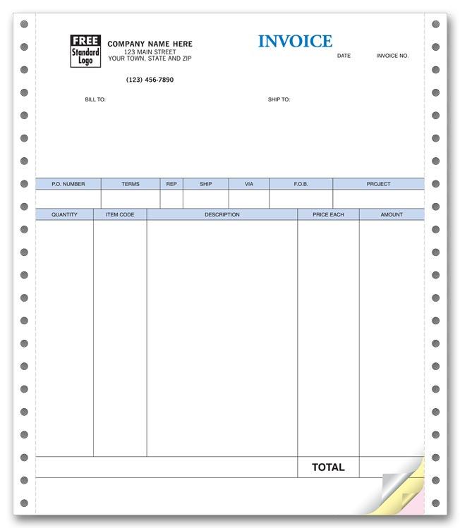Continuous Product Invoice