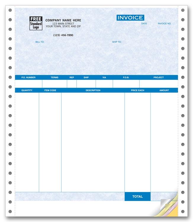 Continuous Product Invoice with Packing List - Parchment