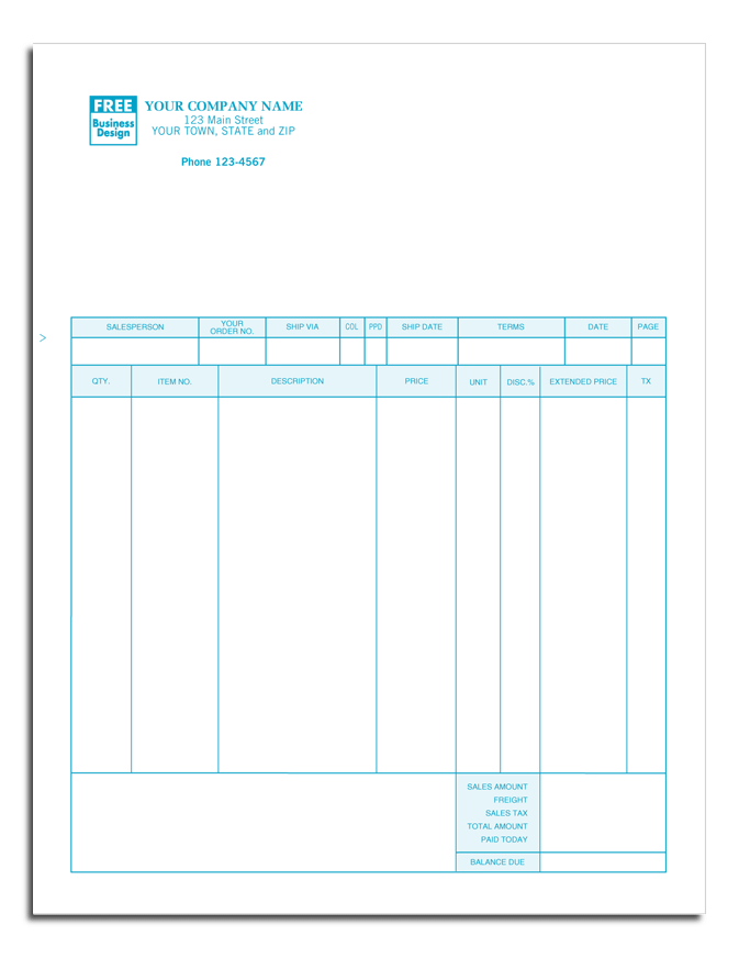 General Laser Invoice MYOB
