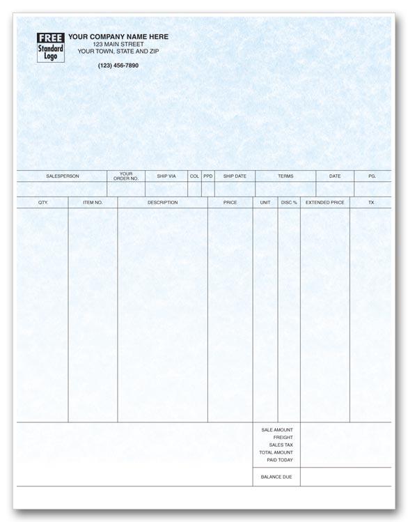 General Laser Invoice - Parchment