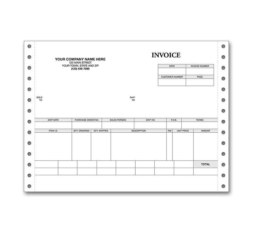 7" Retail Invoice