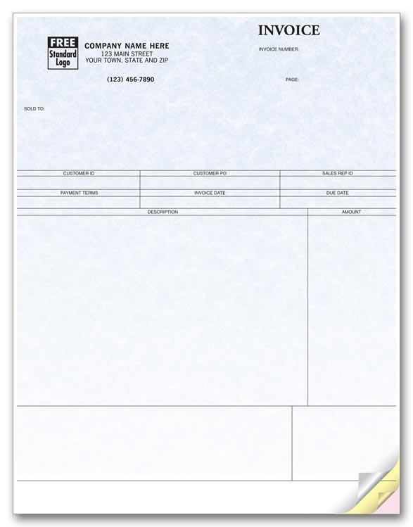 Service Invoices Laser Parchment