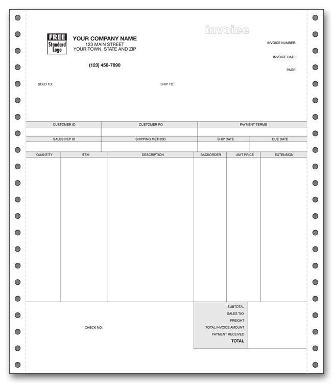 Continuous Product Invoice for Peachtree