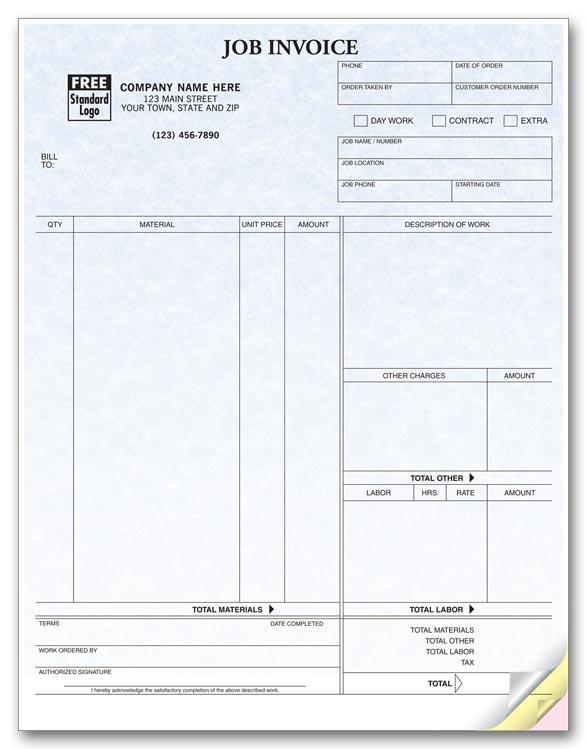Laser Job Invoice - Parchment