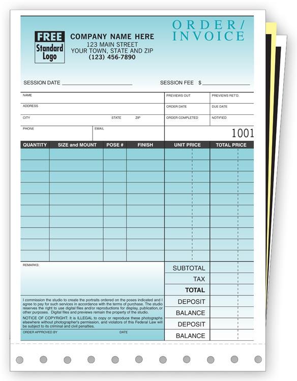 Professional Invoices - Photo Order Invoices + Envelope