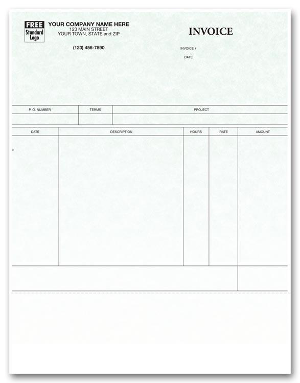 Laser Service Invoice for ProVenture - Parchment