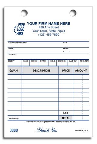 Register Forms designed With Cash and Carry Options