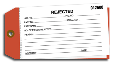 Rejected Material Control Tags