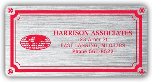 Custom Printed Weatherproof Plate Silver Labels