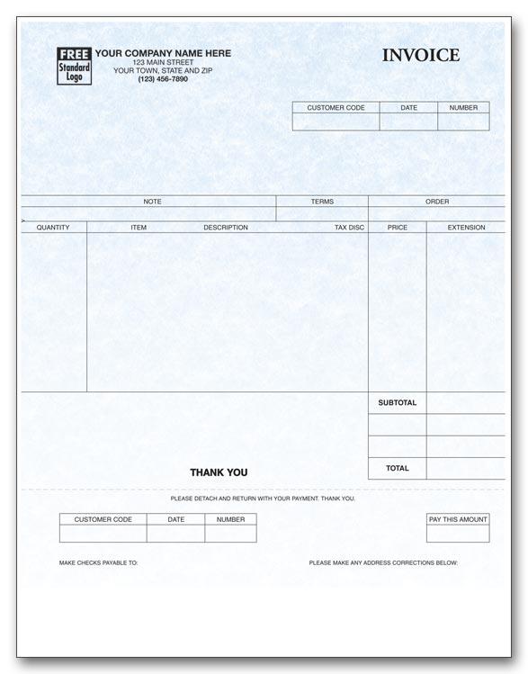 Personalized Laser Invoices