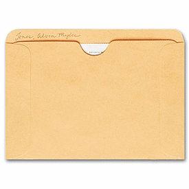 Straight Tab Card File Pocket, 4 1/2" x 6 1/8", Buff