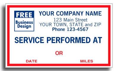 Branded Windshield Service Performed Labels