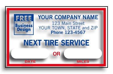Branded Windshield Next Tire Service Labels