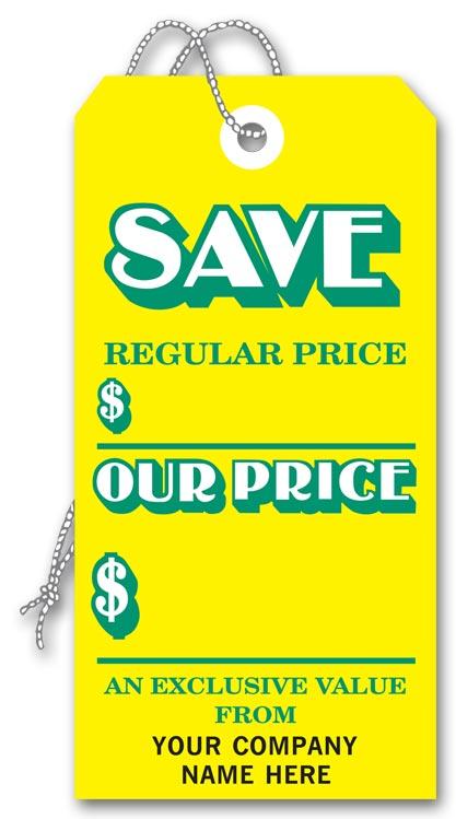 Large Yellow Tags Stock