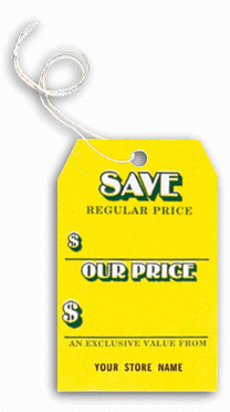 Small Yellow Stock Tags