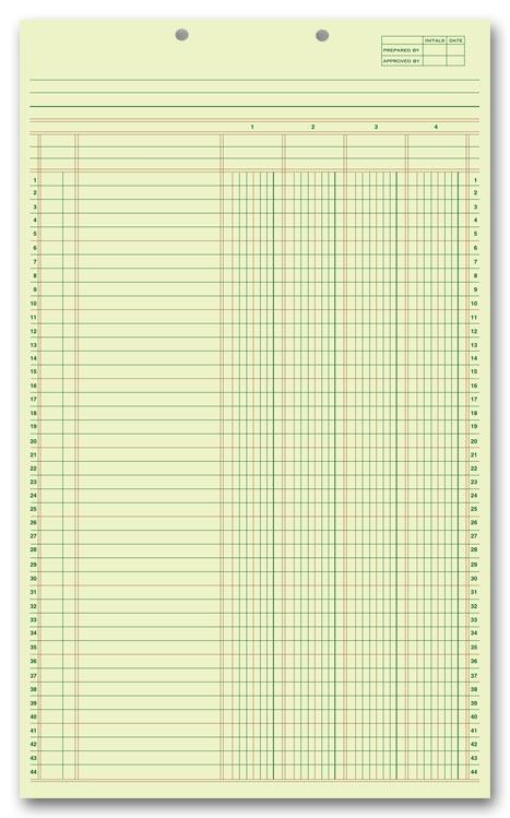 Legal Size Columnar Pads