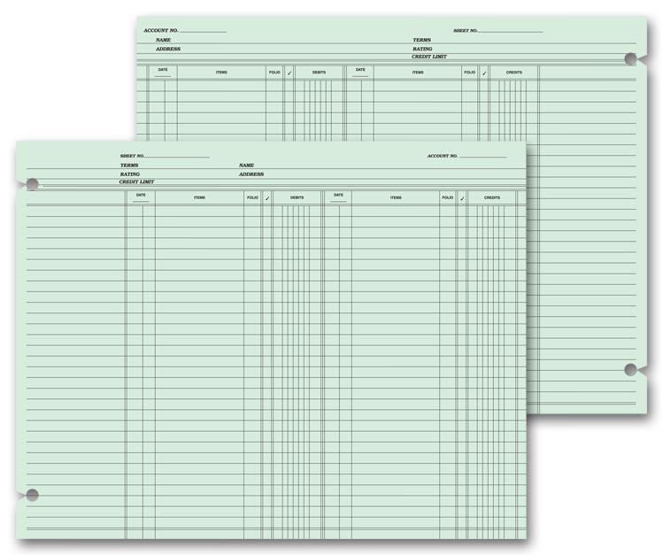 Ledger Sheets - Double Entry