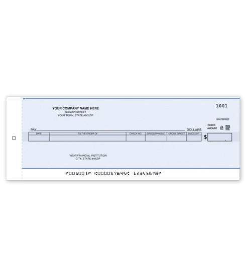 A/P One Write Center Check with Carbon Strip