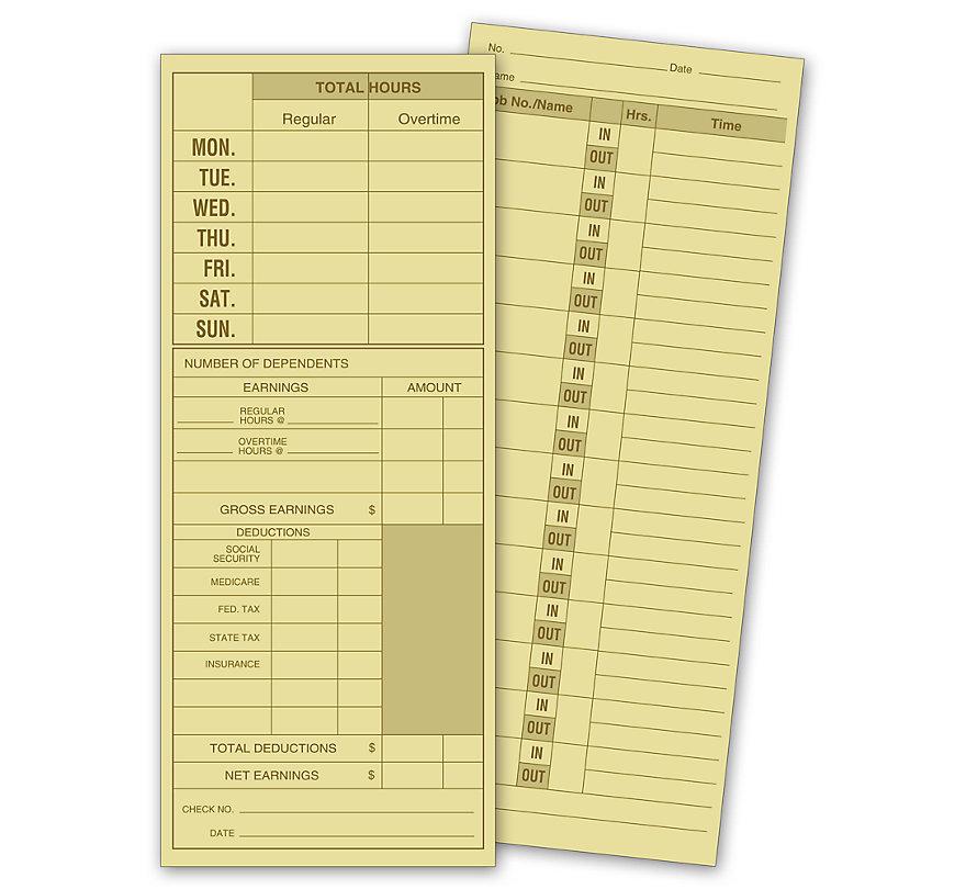 Daily Job Time Card