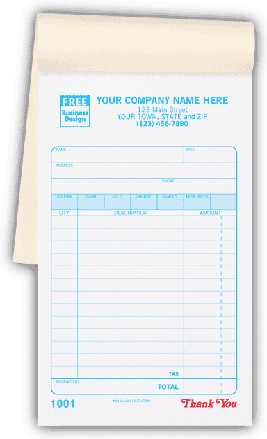 Carbonless Custom Sales Form Books