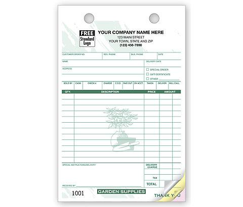 Supplies Order Forms For Gardeners