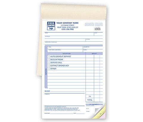 Locksmith Service Orders - Auto Lockout Booked