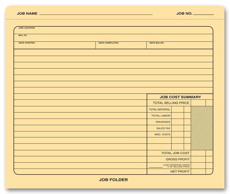 Manila Stock Job Folders