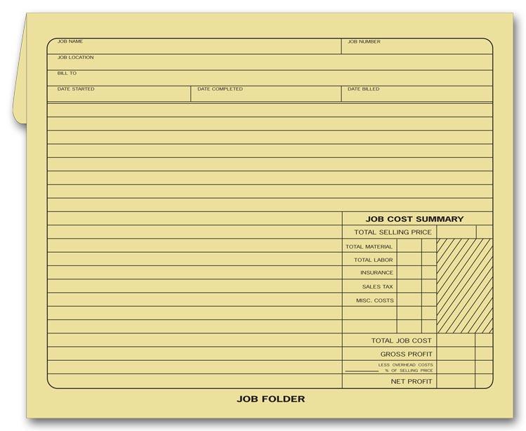 Manilla Job Folders