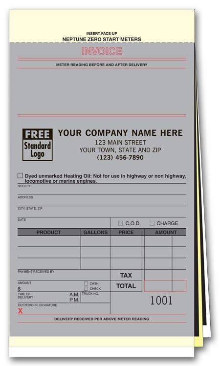 Fuel or Diesel Neptune Compatible Invoices
