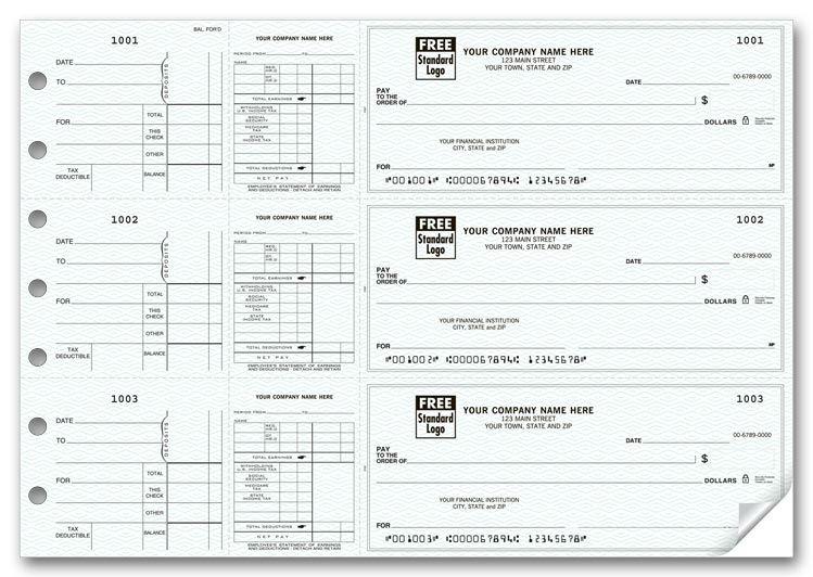 53226N, 3-On-A-Page Payroll Check