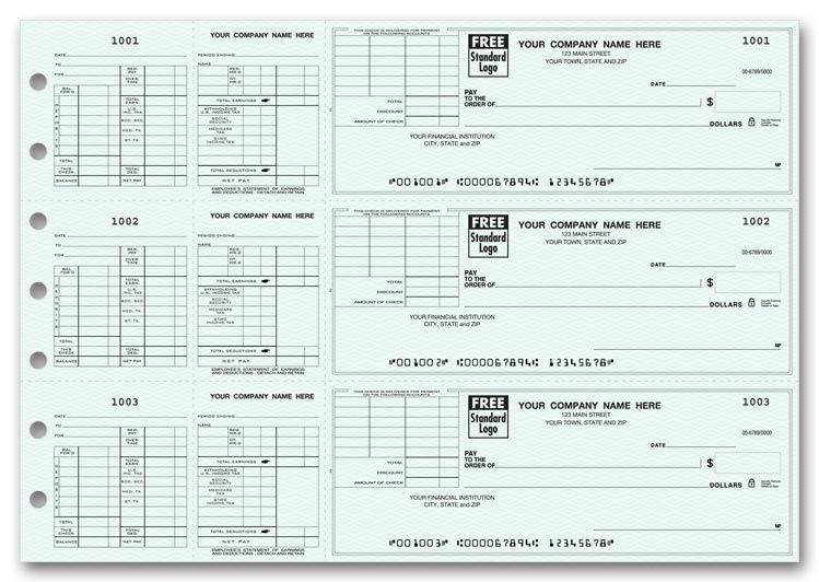 3-To-A-Page Payroll Voucher Checks