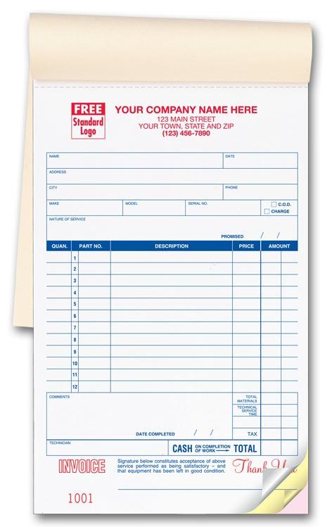 Service Order Invoice Books