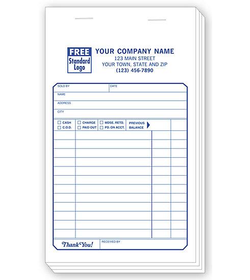 Sales Slips Pads with Carbon Copies