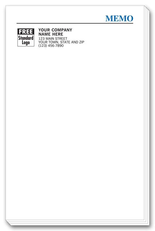 Company Info Imprinted Memo Pads