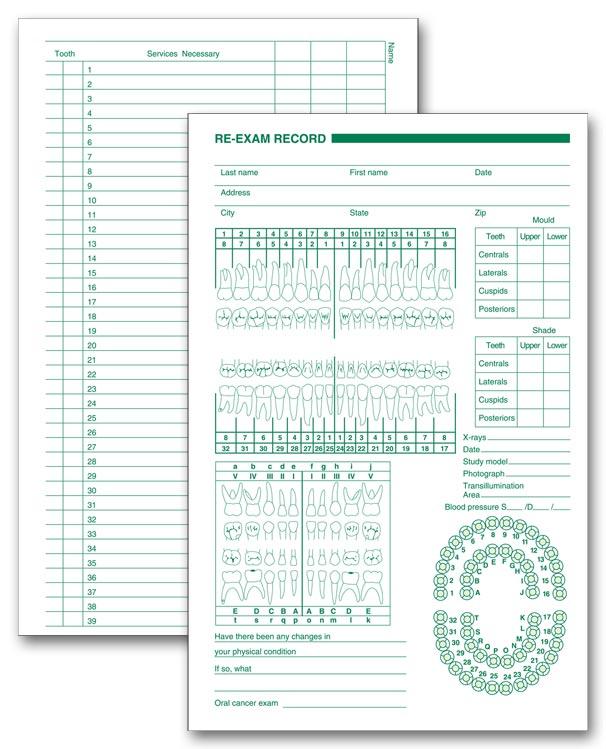 Dental Services Re Exam Records, Primary and Permanent Arch