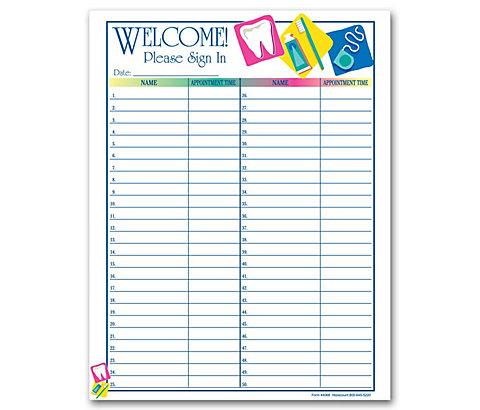 Patient Sign-In Sheet, Dental Icon Design