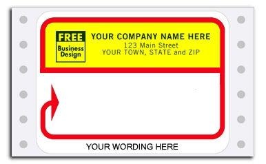 D213, Continuous Mailing Label, Red/Bight Yellow