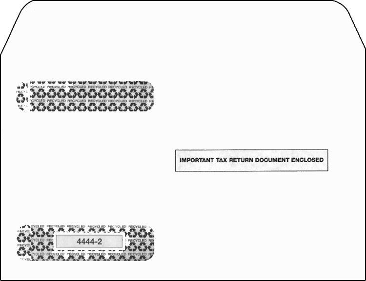 4 Up Horiz. Laser W 2 Double Window Envelope, Self Seal