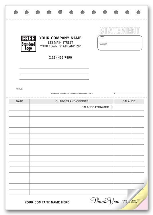 Carbonless Statement Forms Numbered