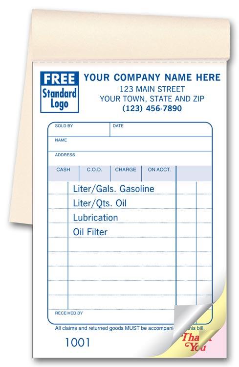 Sales Invoice Books for Service Station